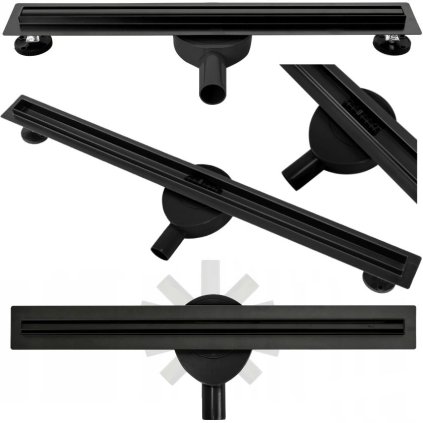 82593 rea neo slim pro linearny nerezovy odtokovy zlab 100 cm s 360 stupnovym sifonom cierna matna rea g8904