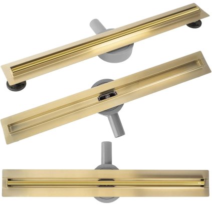 Rea Neox Slim Pro, canal de drenaj 60 cm, auriu strălucitor, REA-G2717