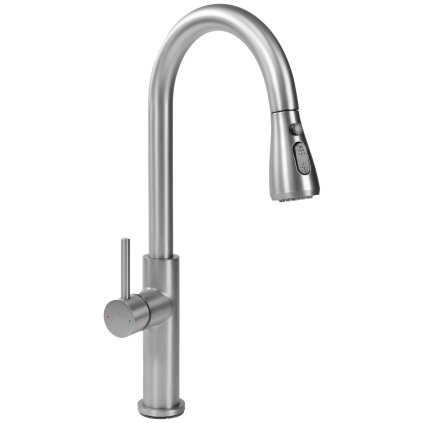 Rea Nest, baterie de bucatarie inalta cu spray extractibil, otel, REA-B6601