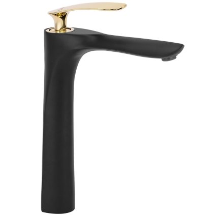 Rea Orbit, baterie chiuveta inalta, negru - auriu, REA-B2055