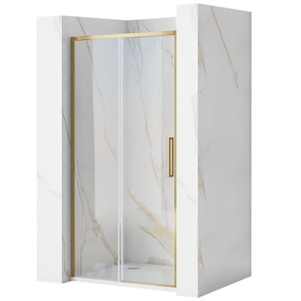 Rea Rapid Slide, usa de dus culisanta 100x195 cm, sticla transparenta 6 mm, profil auriu mat, REA-K4707