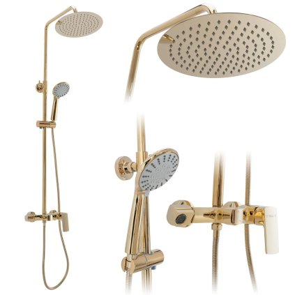 Rea Roger - set de dus cu gura inferioara, auriu, REA-P0692
