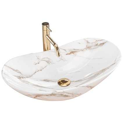 Lavoar Rea Royal 60, 62 x 36 cm, imitație piatră de lavă, REA-U8597