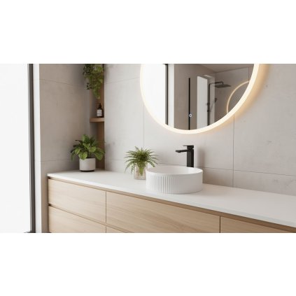 Rea Selina, chiuveta blat 355x355x110 mm, alb, REA-U6945