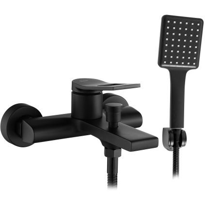 Rea Soul, baterie pentru cadă cu set de duș manual, negru, REA-B9997