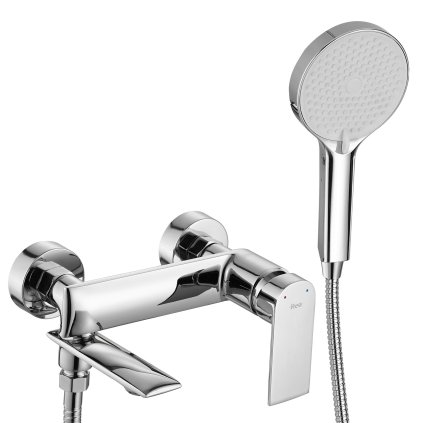 Rea Veneta, baterie cadă cu set de duș manual cu punct, crom, REA-B6424