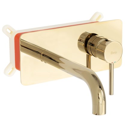 Rea VIVA L. GOLD + Box - robinet de chiuvetă ascuns, iBox, auriu, REA-B6251
