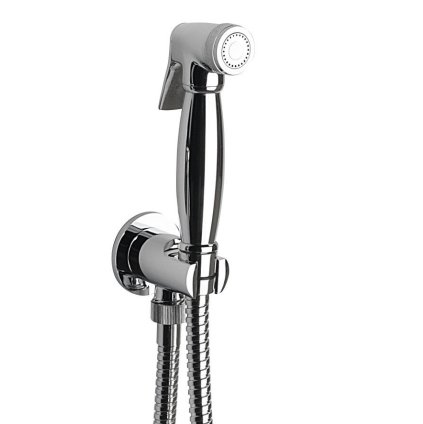 Reitano Rubinetteria, Bideu dus retro cu furtun si suport de dus cu evacuare, crom, 9101