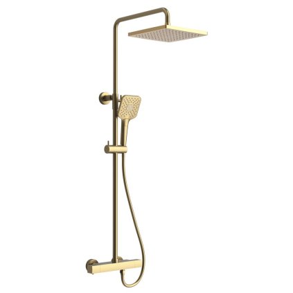 Sapho Dakar, coloana de dus telescopica cu baterie termostatica, auriu mat, SZ139GB
