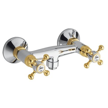 Sapho, baterie de duș de perete ANTEA, crom/auriu, 3862