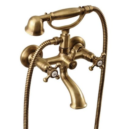 Sapho, baterie de baie montata pe perete ANTEA completa, bronz, 3016