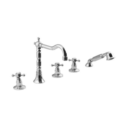 Sapho, baterie de baie cu cinci elemente ANTEA cu duză retro, crom, 3881