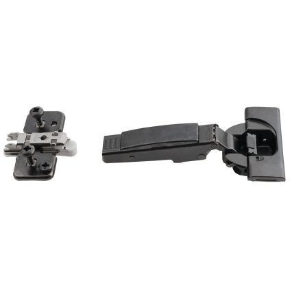 Sapho, balama pentru mobilă BLUM, încărcată, închidere moale, inclusiv capace, onix negru, D-71B3550