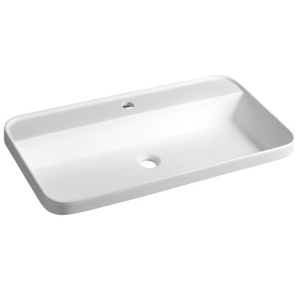 Sapho, chiuveta BRAHEA, Rockstone, 75x39 cm, mat alb, BE775