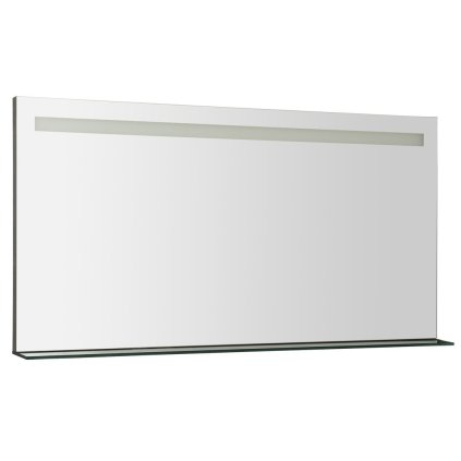 Sapho, oglindă iluminată cu LED BRETO, raft din sticlă, 1200x608mm, BT120