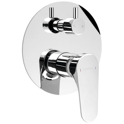 Sapho, baterie de duș CORNELI, 2 prize, comutator rotativ, crom, CE43