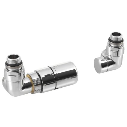 Sapho, set de conexiune pentru vană termostatică CORNER, stânga, crom, CP1011LS