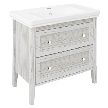 Sapho, dulap lavoar CROSS 85x81x47cm, 2x sertare, alb antic, CR291