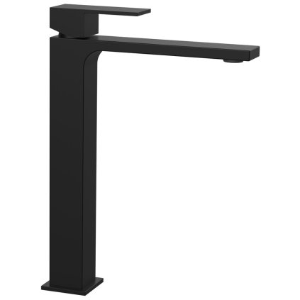 Sapho, Baterie de lavoar de sine stătătoare CUBEMIX fără priză, înalt, mat negru, CM006B