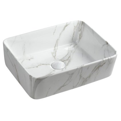 Sapho, chiuveta ceramica DALMA 48x13x38 cm, carrara, MM517