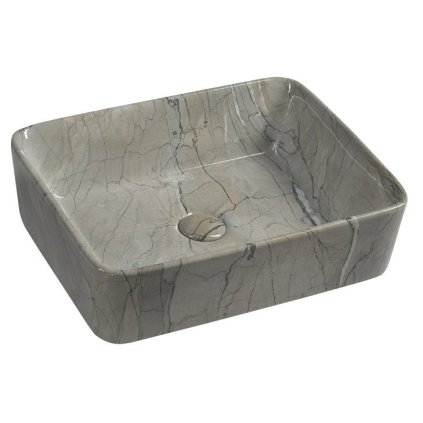 Sapho, chiuveta ceramica DALMA 48x13x38 cm, grigio, MM513