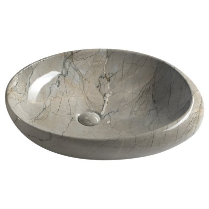Sapho, chiuveta ceramica DALMA 68x16,5x44 cm, grigio, MM313