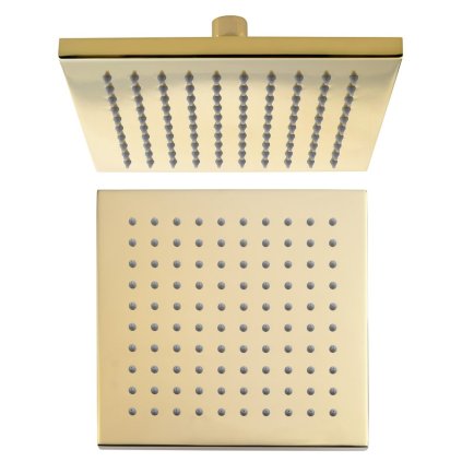 Sapho, cap de duș cu ploaie, 195x195mm, auriu lucios, SF316
