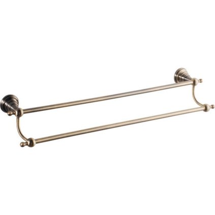Sapho, suport dublu pentru prosoape DIAMOND 600 mm, bronz, 1318-11