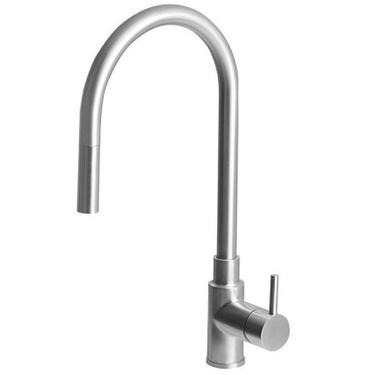 Sapho, DUNA Baterie pentru chiuvetă de sine stătătoare cu robinet extractibil, oțel inoxidabil, DU015