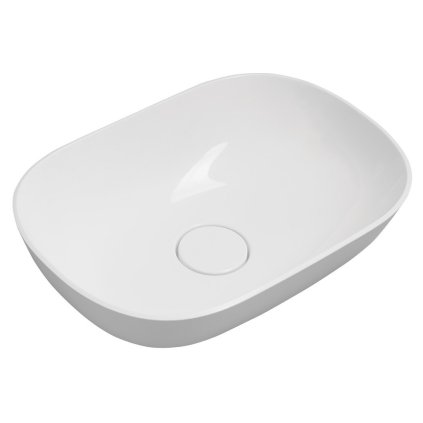 Sapho, chiuveta ERIDAN 50x35cm, marmura turnata, alba, ER500