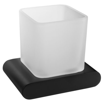 Sapho, sticla FLORI, sticla lapte, mat negru, RF004/15