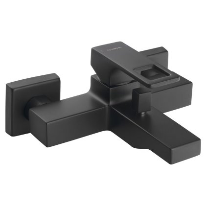 Sapho, baterie de baie de perete FORATA, negru mat, FT010/15