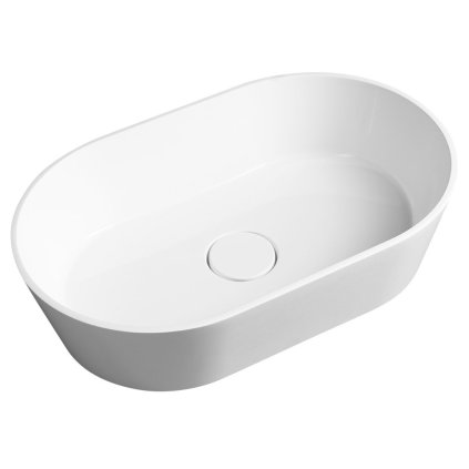 Sapho, chiuveta GERANO 60x38cm, marmura turnata, alba, GN600