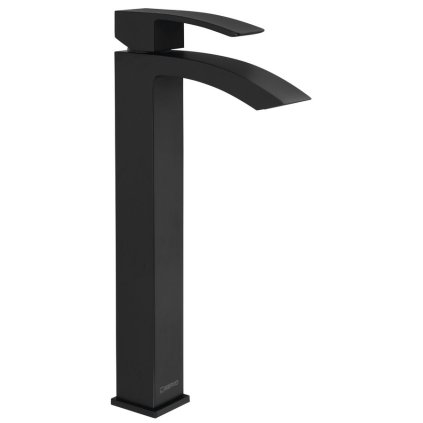 Sapho, baterie de lavoar GINKO 25, înaltă, fără priză, negru mat, 1101-04B