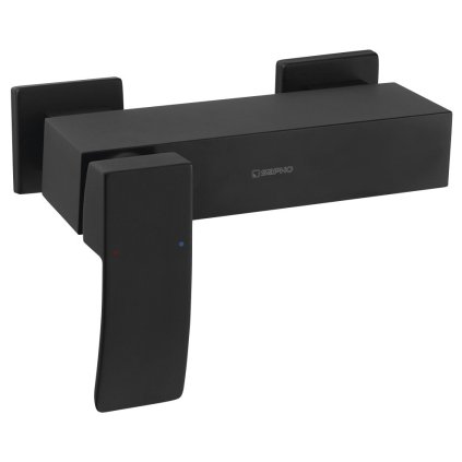 Sapho, baterie de duș de perete GINKO, negru mat, 1101-11B