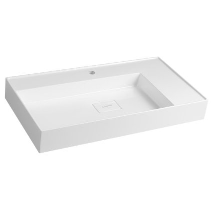 Sapho, chiuveta GODIVA 83x44cm, marmura turnata, alb, GU083L