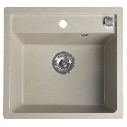 Sapho, Chiuveta mono incorporabila granit, 53x50 cm, bej, GR1032