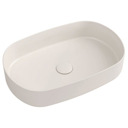Sapho, Chiuvetă de blat din ceramică INFINITY OVAL, 55x36 cm, Ivory, 10NF65055-2K