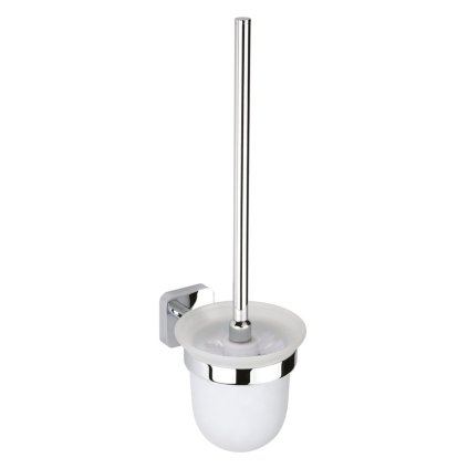 Sapho, perie de perete WC INSIA, bol sticla lapte, crom, IS008