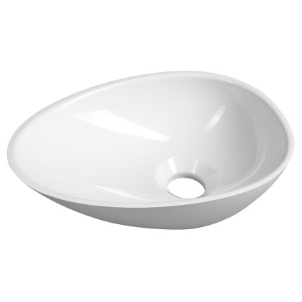 Sapho, chiuveta de blat KEA 32x22cm, marmura turnata, alb, KE320