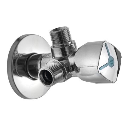 Sapho, Robinet de colt combinat A-80 1/2"x1/2"x1/2" cu doua scurgeri, anticalcar