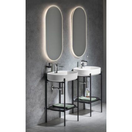 Sapho, set de baie PUNO 60, negru mat, KSET-035