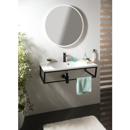 Sapho, Set baie SKA consola 90, mat negru, KSET-024