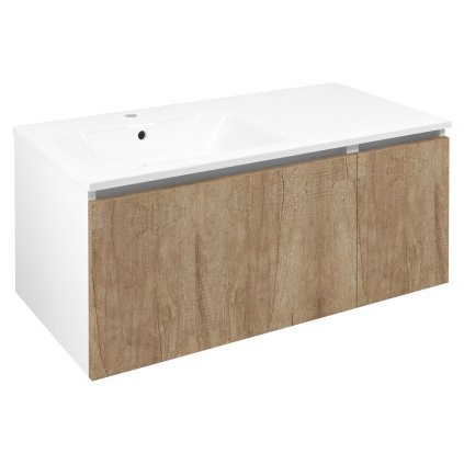 513220 sapho lorea skrinka s umyvadlom 101x46x51 5cm 70 30cm lava dub alabama biela matna le070 2231 l 02