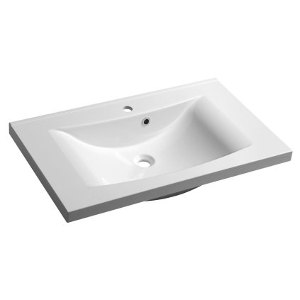 Sapho, lavoar LUCIOLA 80x48cm, marmura turnata, alb, 50081