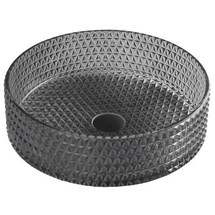 Sapho, chiuveta MARAGUA sticla gravata 40x40 cm, neagra, TY214