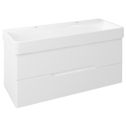 Sapho, dulap lavoar COPPER 117x50,5x48,5cm, alb mat/alb mat, MD120