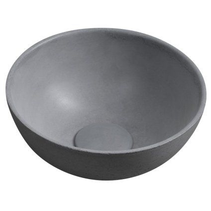 Sapho, Chiuvetă de blat din beton MINOR, diametru 26 cm, gri, MR26017