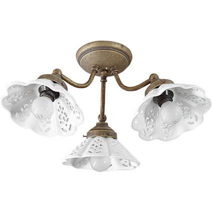 Sapho, plafoniera NAPOLI 3xE14, 40W, 230V, abajur ceramic, bronz, MC613