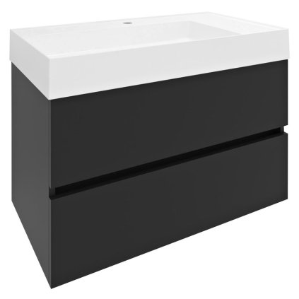 Sapho, dulap lavoar ODETTA 82x50x43,5cm, antracit mat, DT085-3434